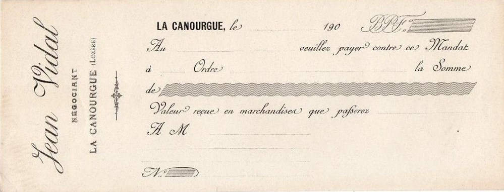Vidal Jean (vers 1900) documents anciens factures commerciaux vidal jean vers 1900