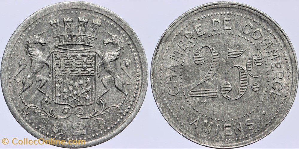 80 - Amiens - 25 centimes monnaies monde france 80 amiens 25 centimes