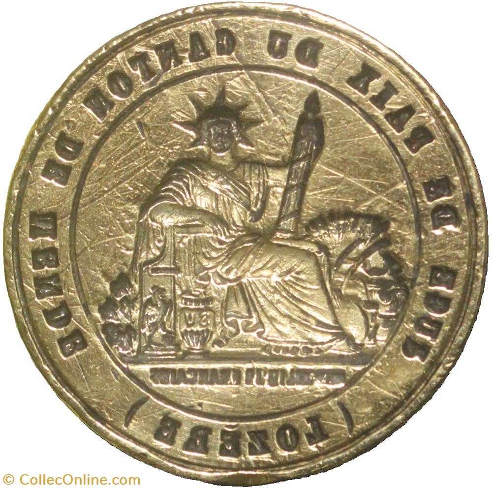 1900 (vers) - Sceau du Juge de Paix du canton de Mende divers 1900 vers sceau du juge de paix du canton de mende