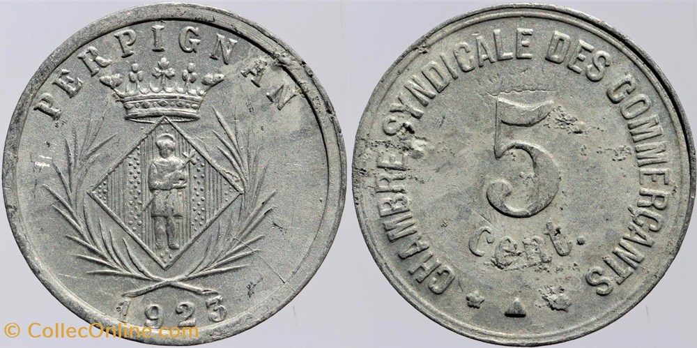 66 - Perpignan - C.S.C., 1923 monnaies monde france 66 perpignan c s c 1923