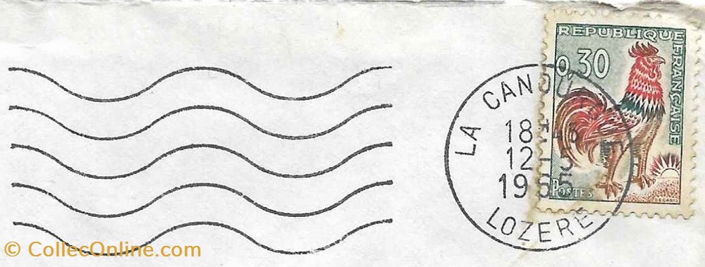 documents anciens marques postales europe 1965 obliteration mecanique muette