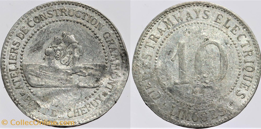 87 - Limoges - 10 centimes monnaies monde france 87 limoges 10 centimes