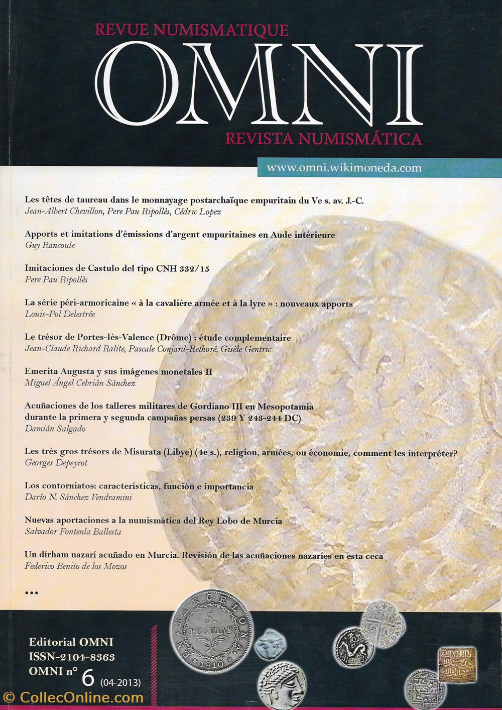 2013 - OMNI Revue Numismatique monnaies livres ouvrages 2013 omni revue numismatique