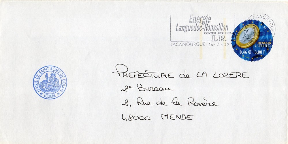 Mairie - St-Rome-de-Dolan (2002) documents anciens factures commerciaux mairie st rome de dolan 2002