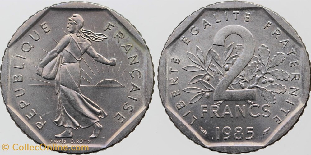 monnaies monde france f 272 roty 2 frs 1985