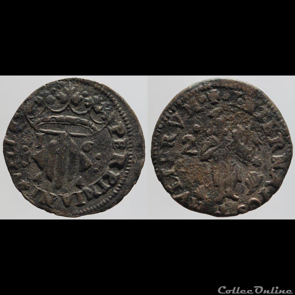 monnaie france royale louis xiv double sol 1644 perpignan