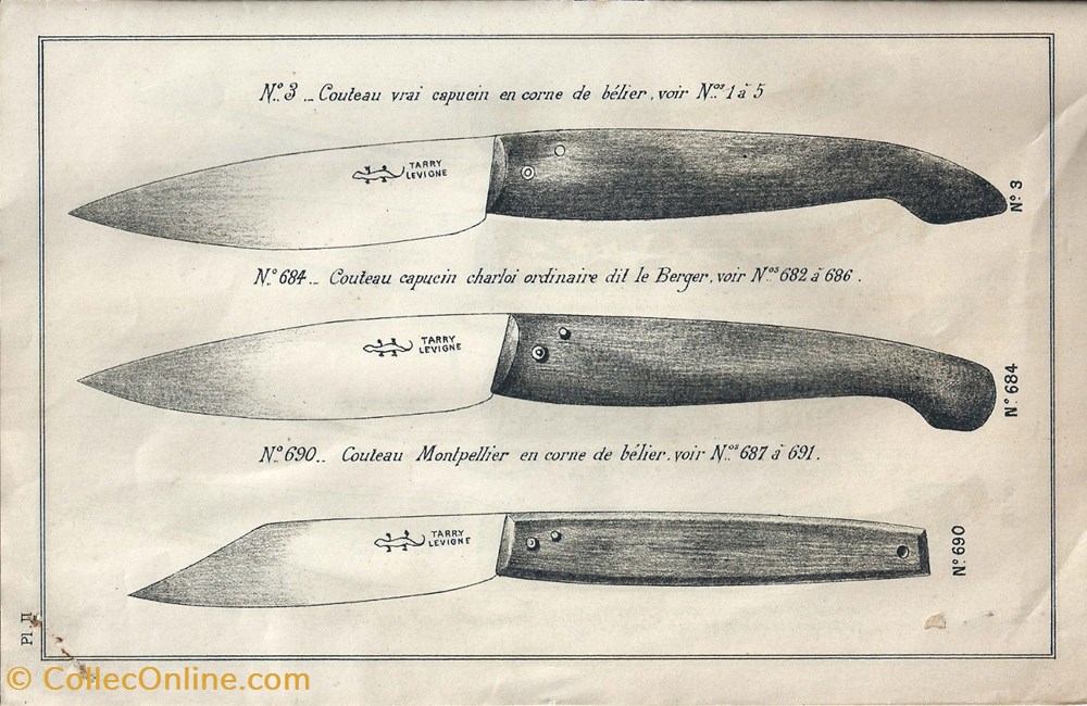 couteaux capucin tarry levigne thiers