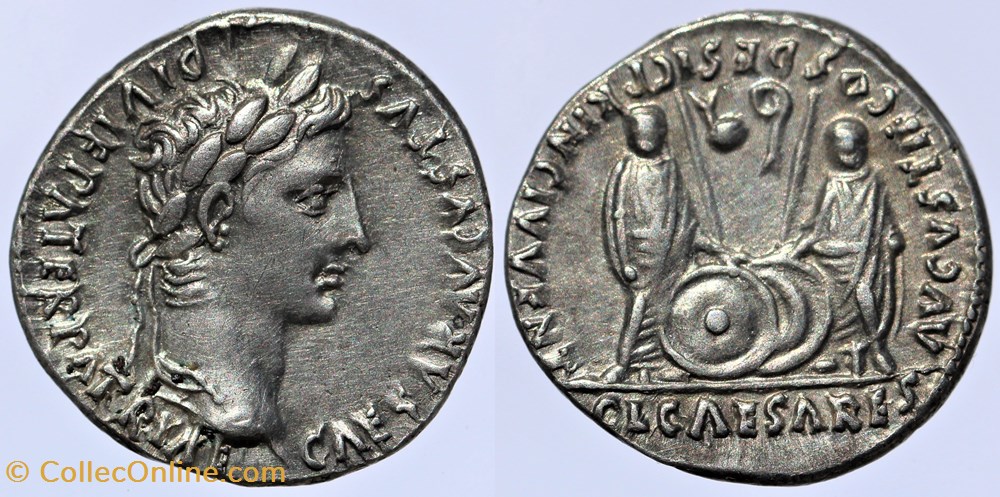 monnaies antiques av jc ap romaines republicaines imperiales auguste denier lyon 27 a 14
