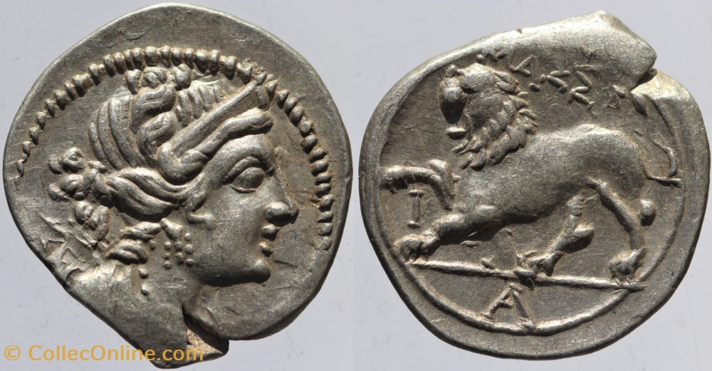 monnaies antiques av jc ap celtes massalia drachme legere au lion