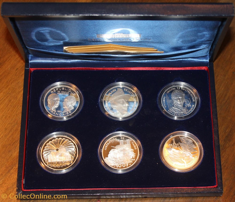 1994 - Coffret Libération II, argent B.E. monnaies monde france 1994 coffret liberation ii argent b e
