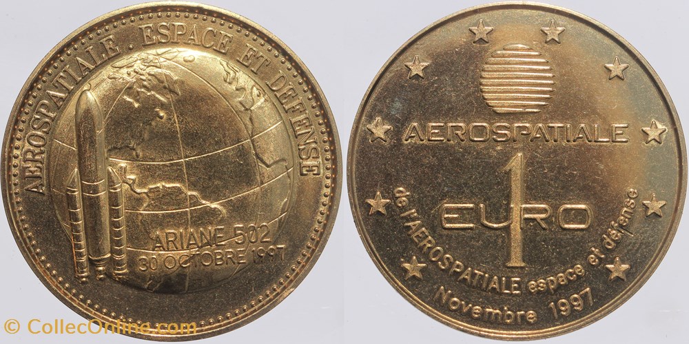 monnaies euros france 1 euro aerospatiale 1997