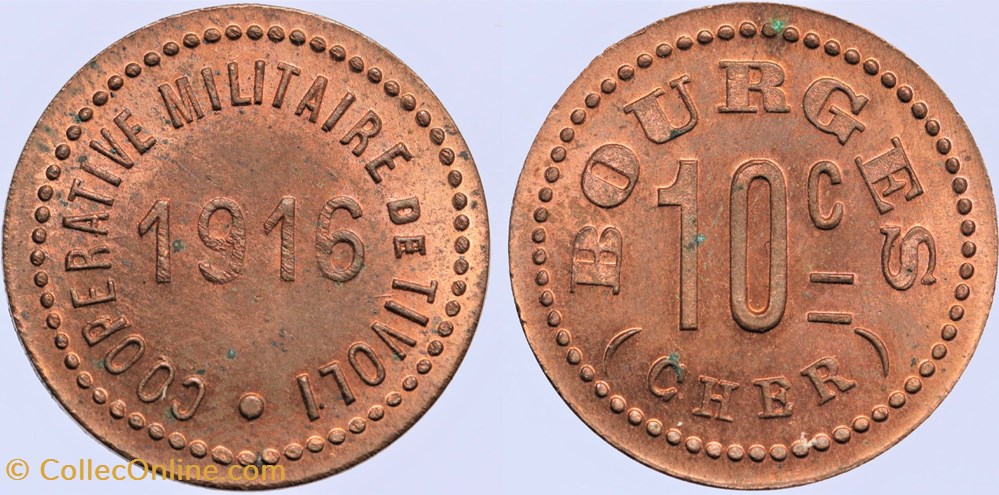 18 - Bourges - 10 centimes monnaies monde france 18 bourges 10 centimes
