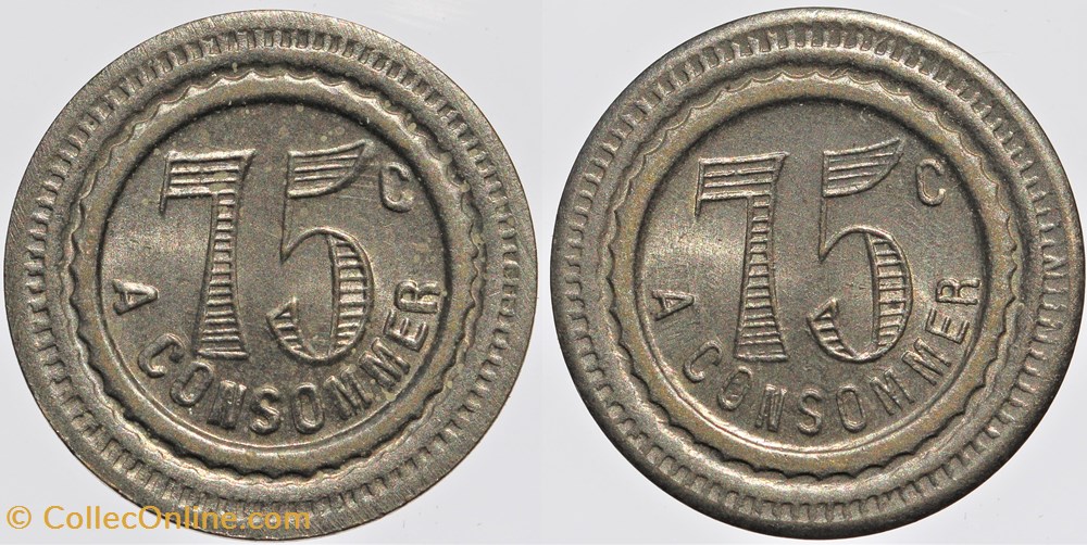 Jeton à consommer - 75 centimes monnaies monde france jeton a consommer 75 centimes