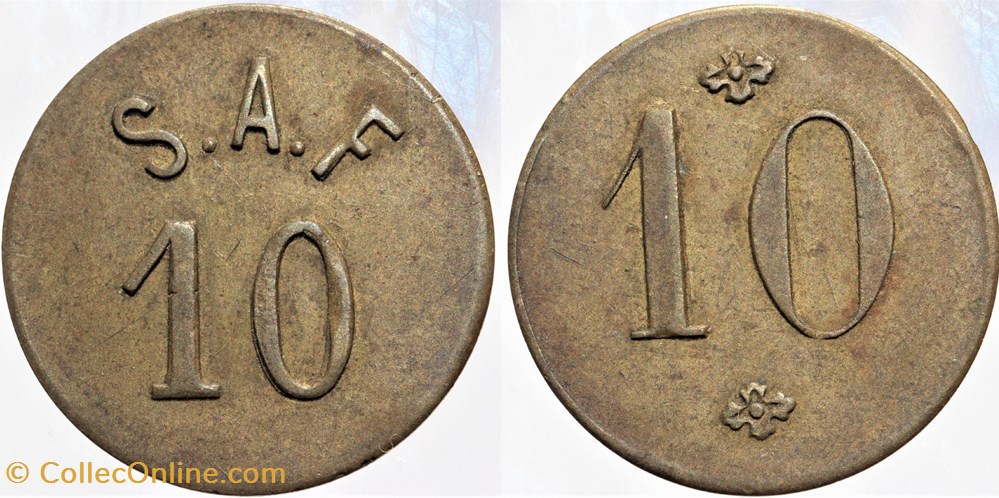 NI - S.A.F. - 10 monnaies monde france ni s a f 10