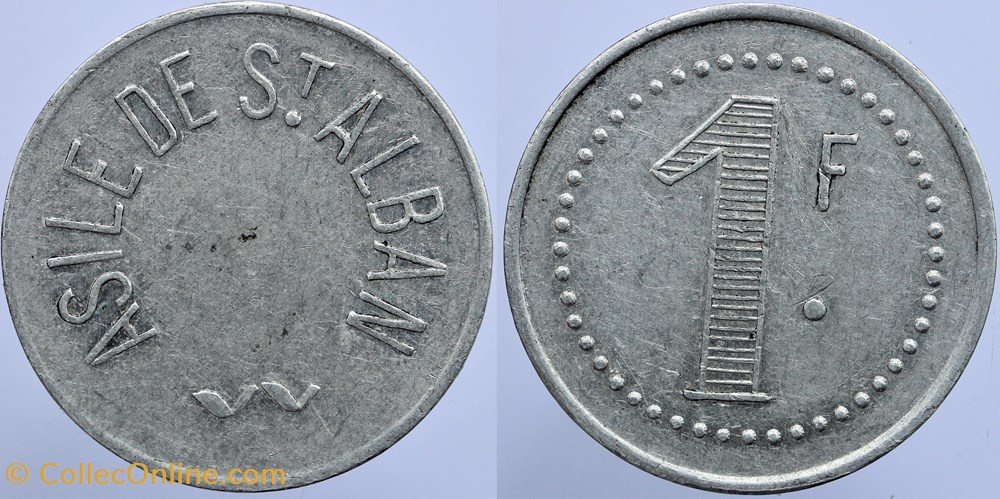 48 - St Alban - 1 francs monnaies monde france 48 st alban 1 francs