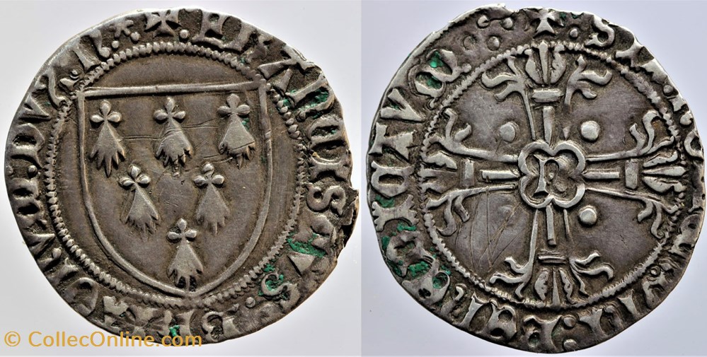 Bretagne - François II - Gros monnaies france feodales bretagne francois ii gros