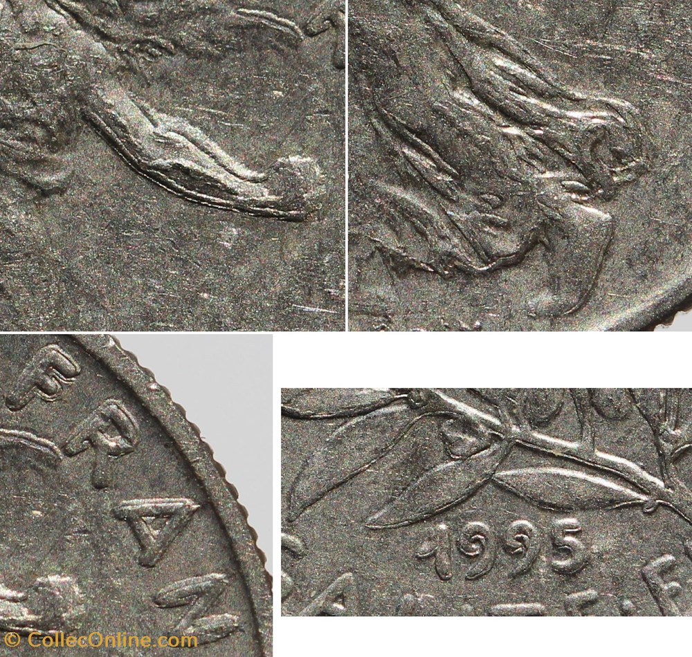 monnaies monde france f 198 roty 1 2 fr 1995 defauts