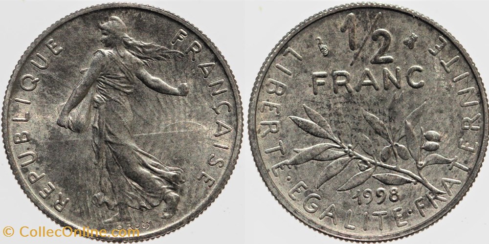 F-198 - Roty - 1/2 fr. - 1998 monnaies monde france f 198 roty 1 2 fr 1998