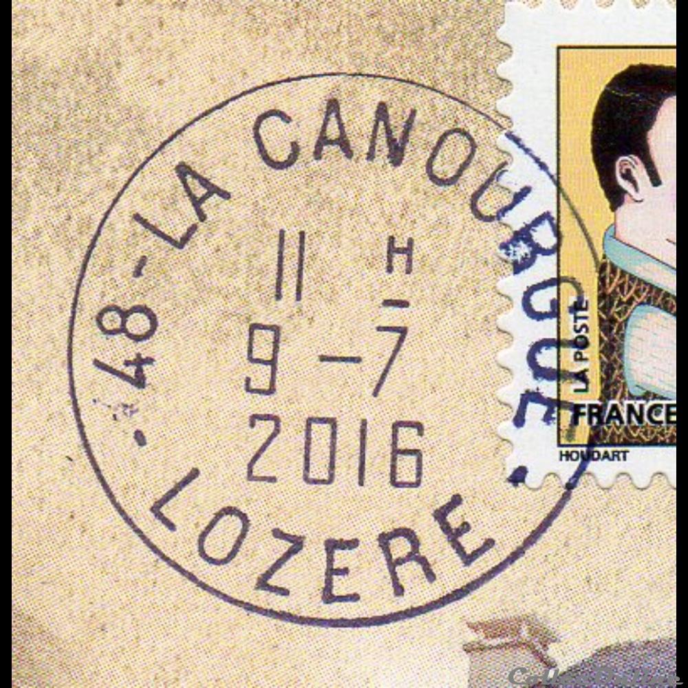 2016 - Type A9, 48 - La Canourgue marque postale europe france 2016 type a9 48 la canourgue