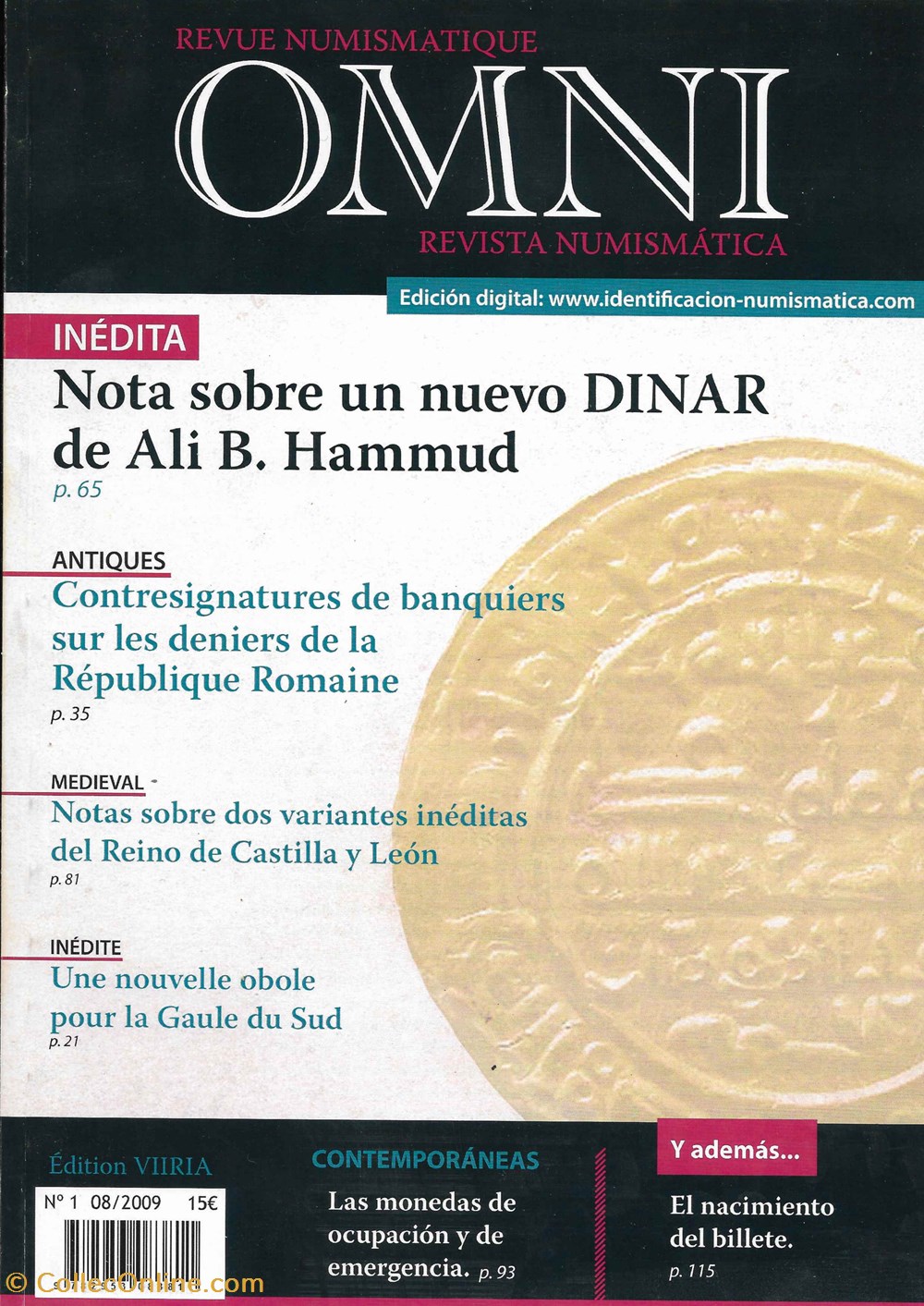2009 - OMNI Revue Numismatique monnaies livres ouvrages 2009 omni revue numismatique