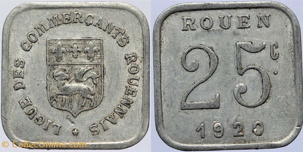 monnaies monde france 76 rouen 25 centimes
