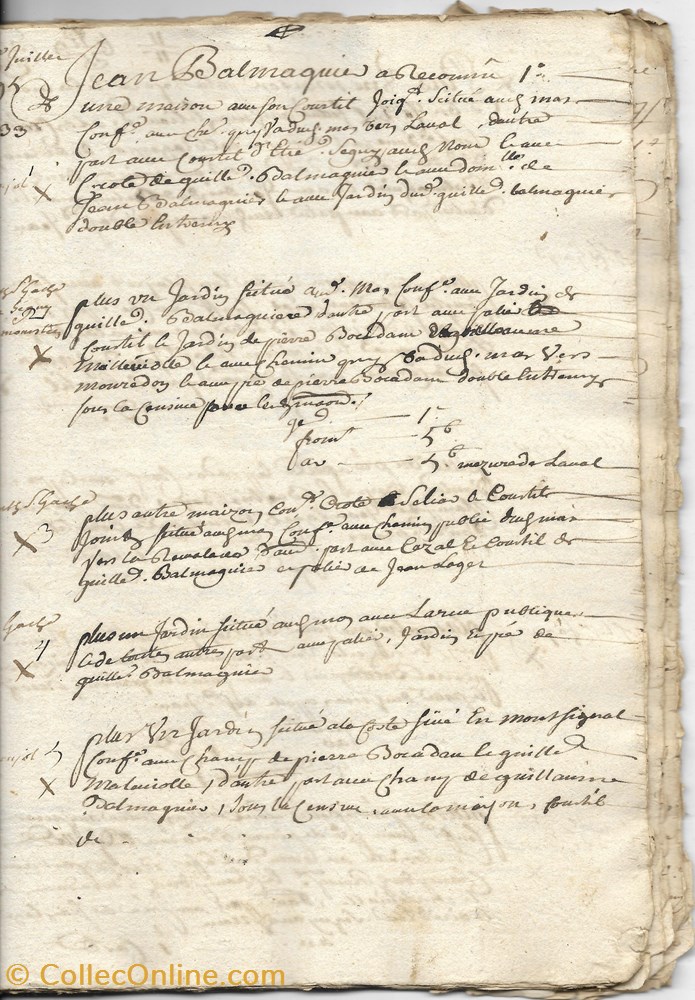 1730 - Reconnaissances féodales, 1495 3 documents anciens autres 1730 reconnaissances feodales 1495