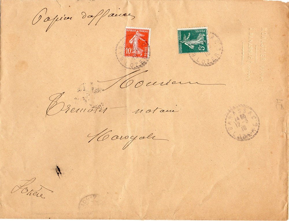 Monestier (1918) documents anciens factures commerciaux monestier 1918