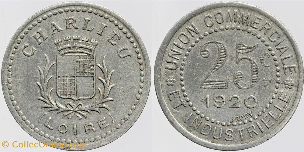 42 - Charlieu - 25 centimes monnaies monde france 42 charlieu 25 centimes