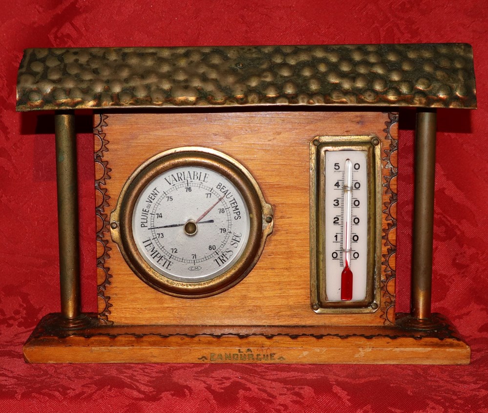 art antiquites urbain barometre thermometre la canourgue