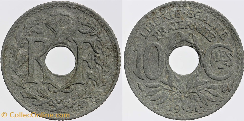 monnaies monde france f 140 lindauer 10 c 1941