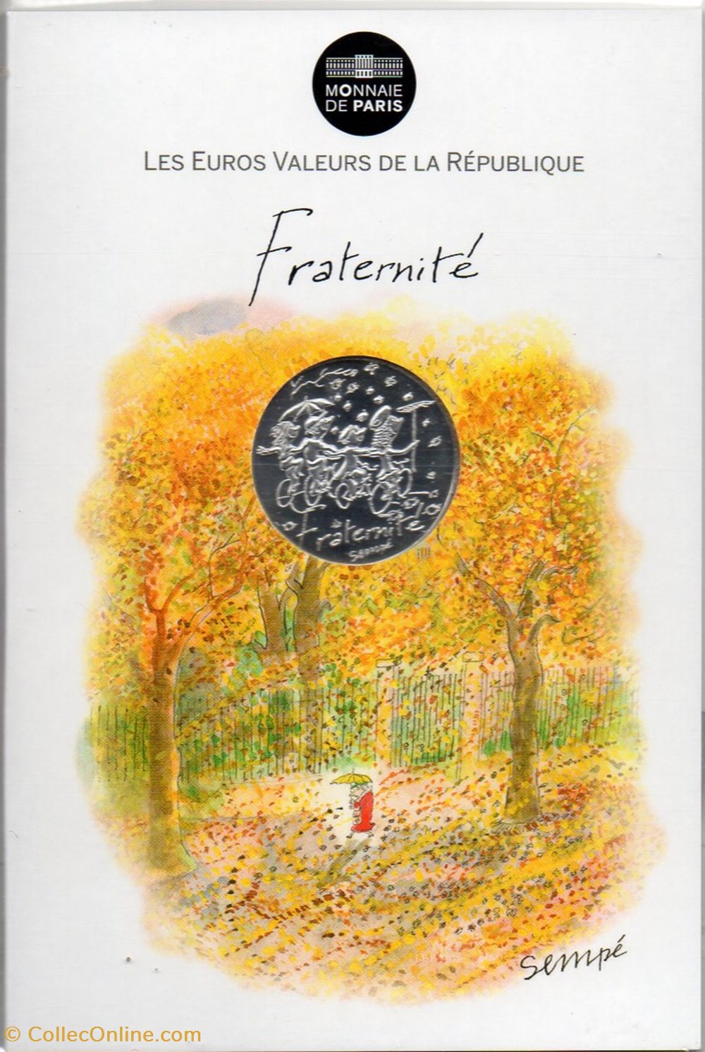 2014 - 10 euro Sempé - Fraternité, automne monnaies euros france 2014 10 euro sempe fraternite automne