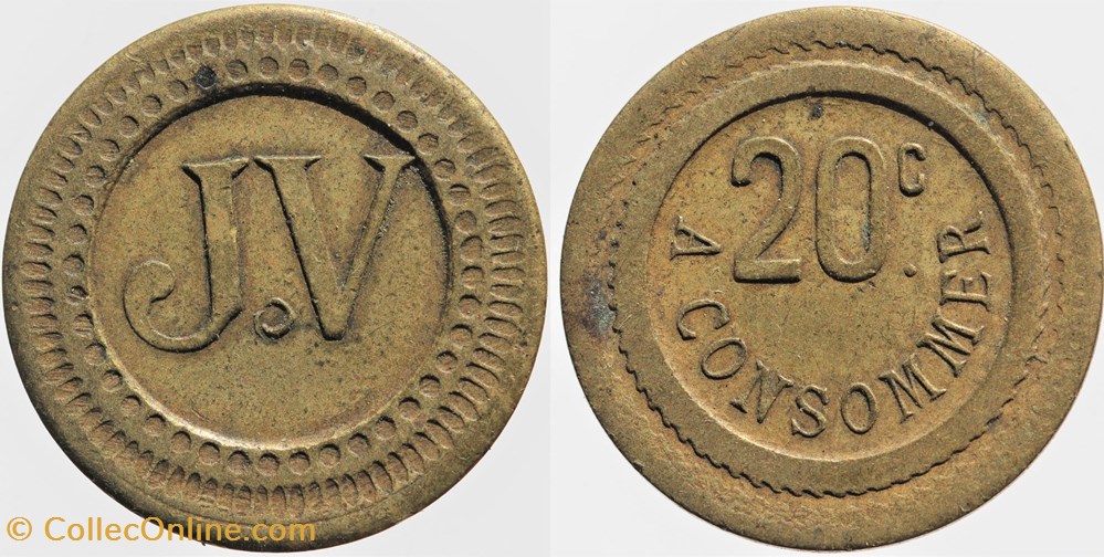 Jeton à consommer - 20 centimes monnaies monde france jeton a consommer 20 centimes