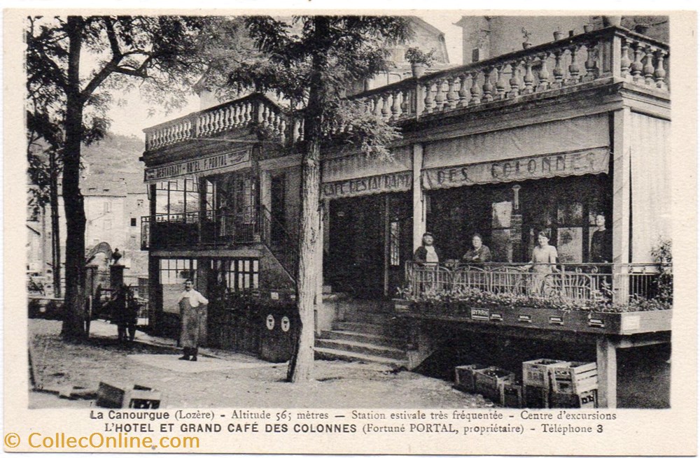cartes postales europe france c22 hotel et grand cafe des colonnes