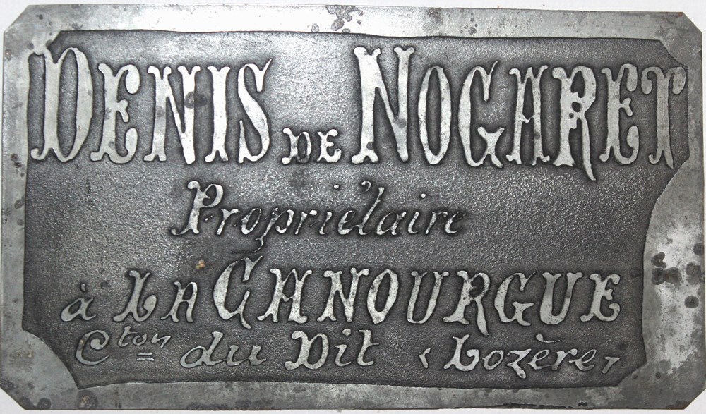transports plaque identification de charrette