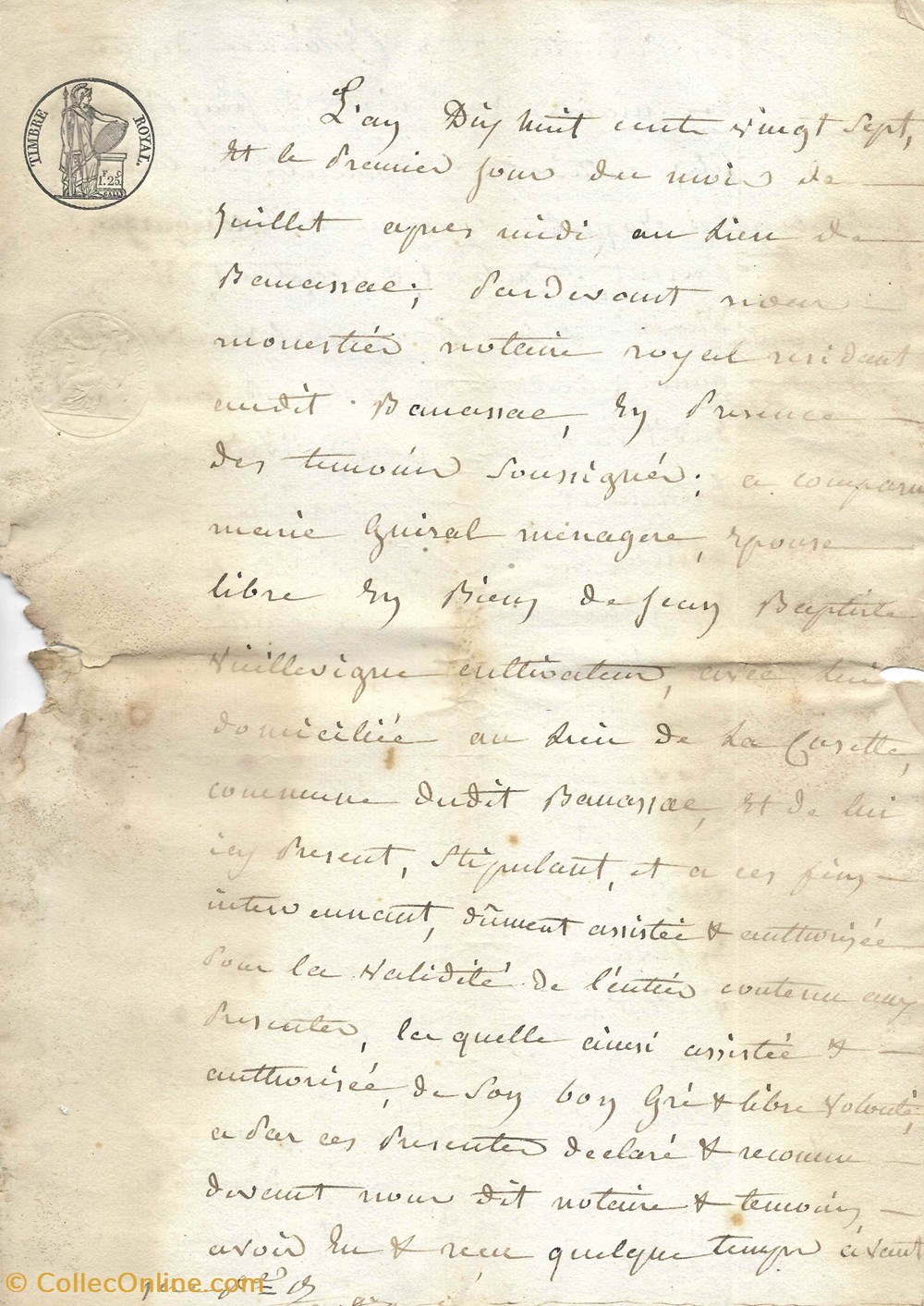 1827 - Réquisition, héritage documents anciens autres 1827 requisition heritage