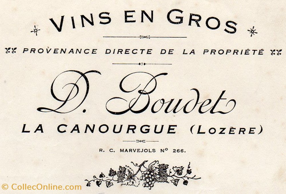 documents anciens factures commerciaux boudet d 1935