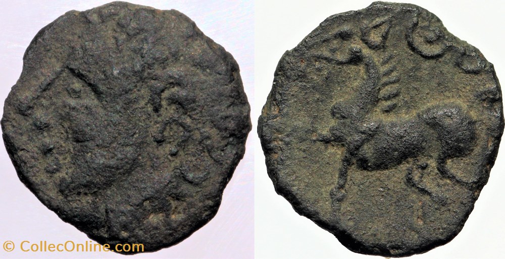 Arvernes - Bronze du type ADCANAVNOS monnaies antiquite jc ap celtes arvernes bronze du type adcanavnos