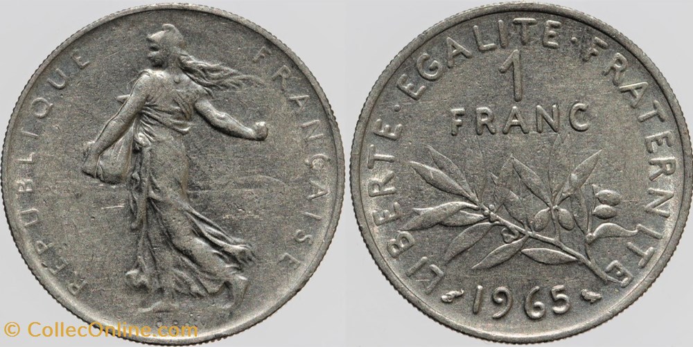 monnaies monde france f 226 roty 1 fr 1965 petite chouette