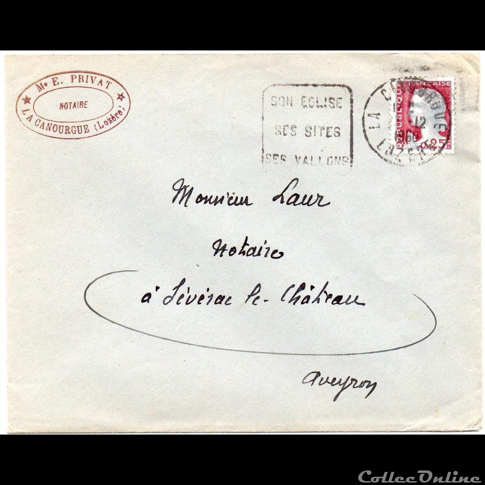 1960 - A7- SON EGLISE/SES SITES/SES VALLONS marque postale europe france 1960 a7 son eglise ses sites ses vallons