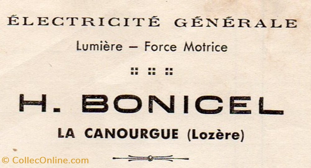 Bonicel H. (1946) documents anciens factures commerciaux bonicel h 1946