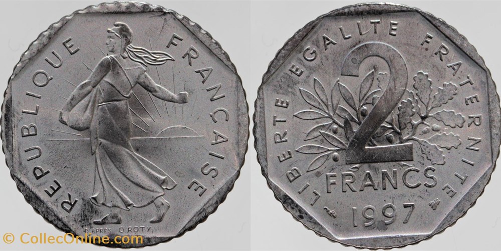 monnaies monde france f 272 roty 2 frs 1997 o roty