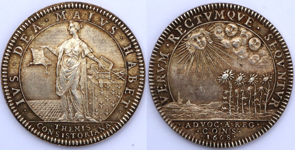 medailles france jeton justice avocats des conseils du roi 1668