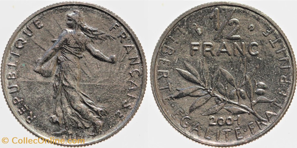 F-198 - Roty - 1/2 fr. - 2001 monnaies monde france f 198 roty 1 2 fr 2001