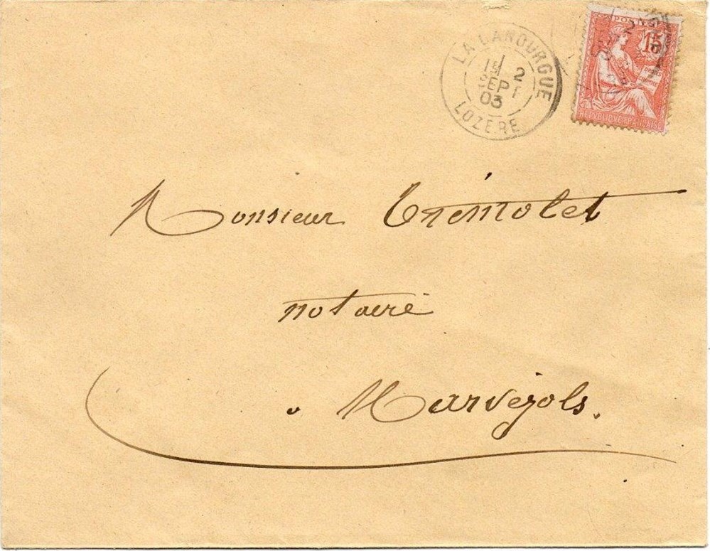 1903 - Cachets type A2 documents anciens marques postales europe 1903 cachets type a2