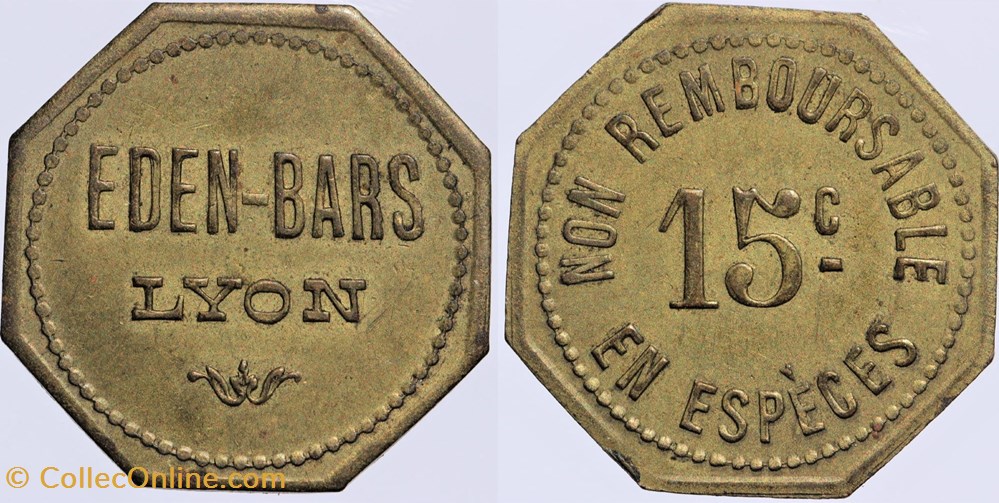 69 - Lyon - 15 centimes monnaies monde france 69 lyon 15 centimes
