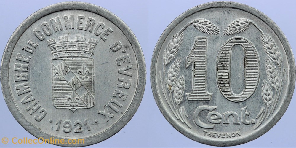 27 - Evreux - 10 centimes monnaies monde france 27 evreux 10 centimes