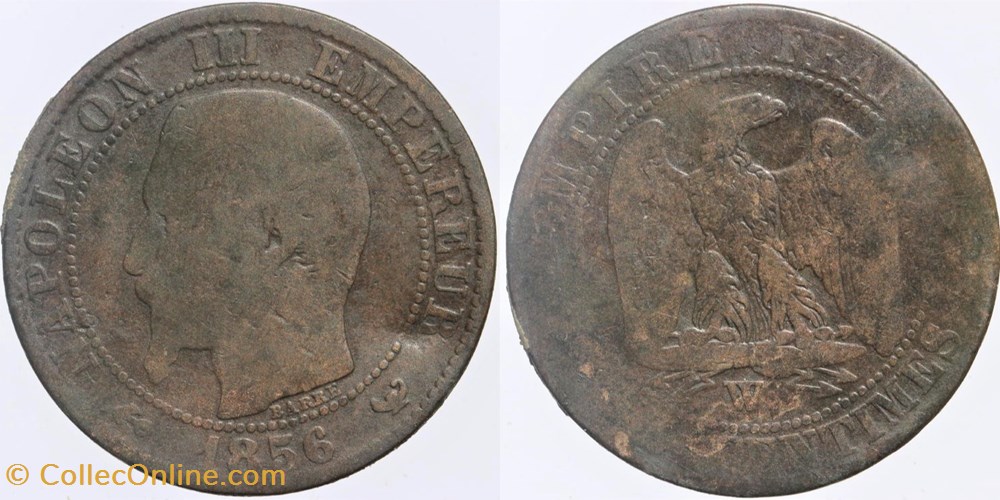 F-116 - Second Empire - 5 centimes - 1856 W monnaies monde france f 116 second empire 5 centimes 1856 w