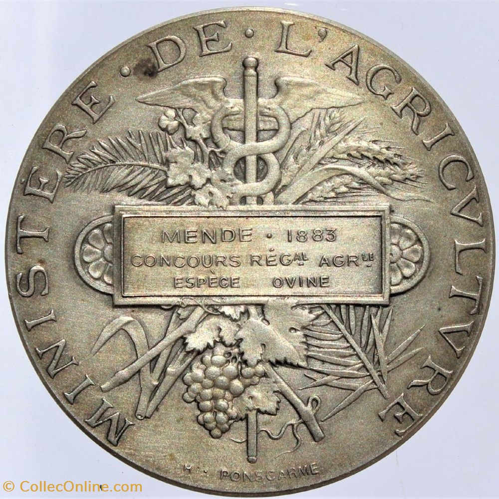 medailles france 1883 espece ovine