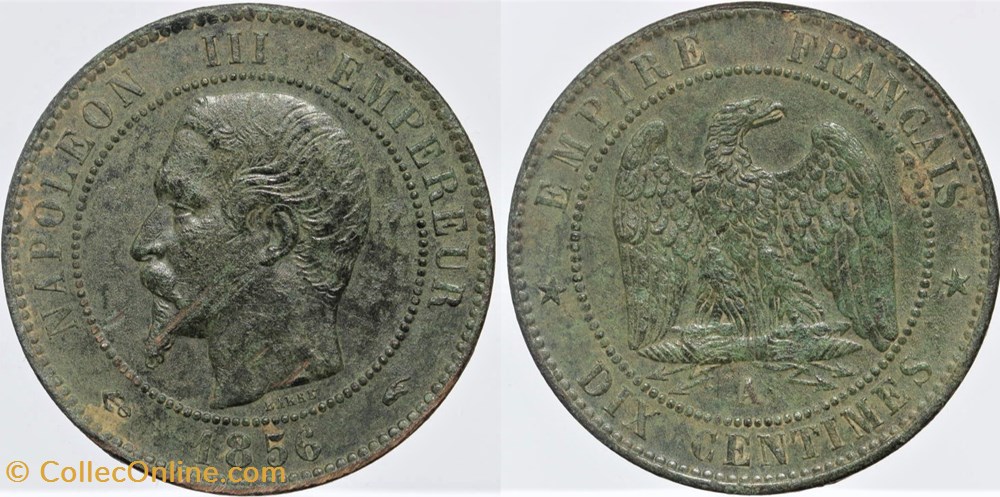 F-133 - Second Empire - 10 centimes - 1856 A monnaies monde france f 133 second empire 10 centimes 1856 a