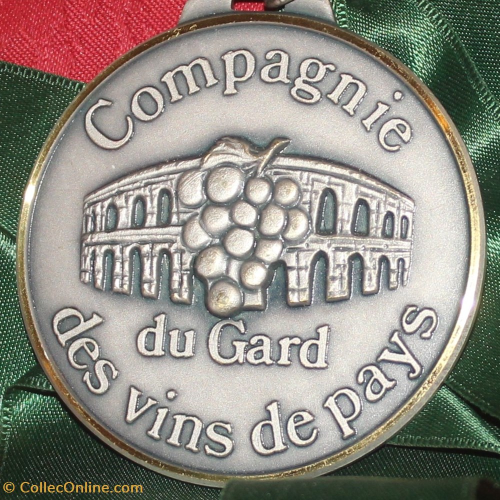 Médaille de la Compagnie des vins du Pays du Gard medailles france professionnels societe medaille de la compagnie des vins du pays du gard